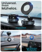 Jononser Magnetische Auto-Handyhalterung – 360° drehbar, Nano-Gel Saugnapf, MagSafe kompatibel – Bild 2