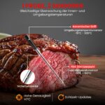 maxtachi Bluetooth Grillthermometer Kabellos – Smarte Temperaturüberwachung mit App & 150m Reichweite – Bild 4