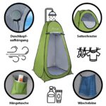 Montafox Pop-Up Toilettenzelt 120x120x200cm – Multifunktionales Dusch- & Umkleidezelt – Bild 4