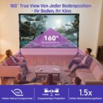 120 Zoll Beamer Leinwand mit Stativ – LEORFI 4K HD Projektionsleinwand tragbar – Bild 4