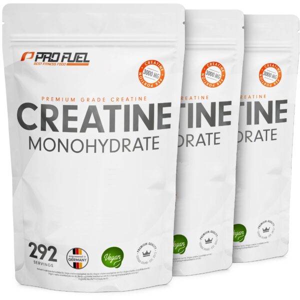 ProFuel Creatin Monohydrat Pulver 3kg – Mikronisiert, 100% Vegan, 876 Portionen