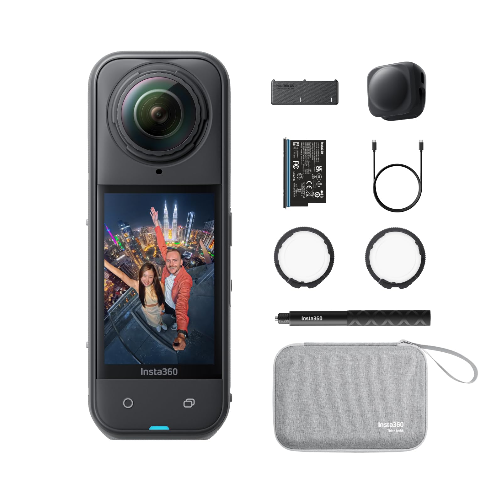 71NlchaTFyL._SY1600_.jpg Insta360 X5 Essentials-Bundle – 8K 360°-Kamera mit KI-Stabilisierung & Unsichtbarem Selfie-Stick – Bild 1