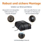 Amazon Basics Dachbox 425L wasserdicht – Faltbare Dachgepäckträger Tasche mit 8 Spanngurten – Bild 2
