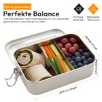 Dimono Lunchbox 2400ml – Auslaufsichere Edelstahl-Bento-Box mit Trennfächern – Bild 2