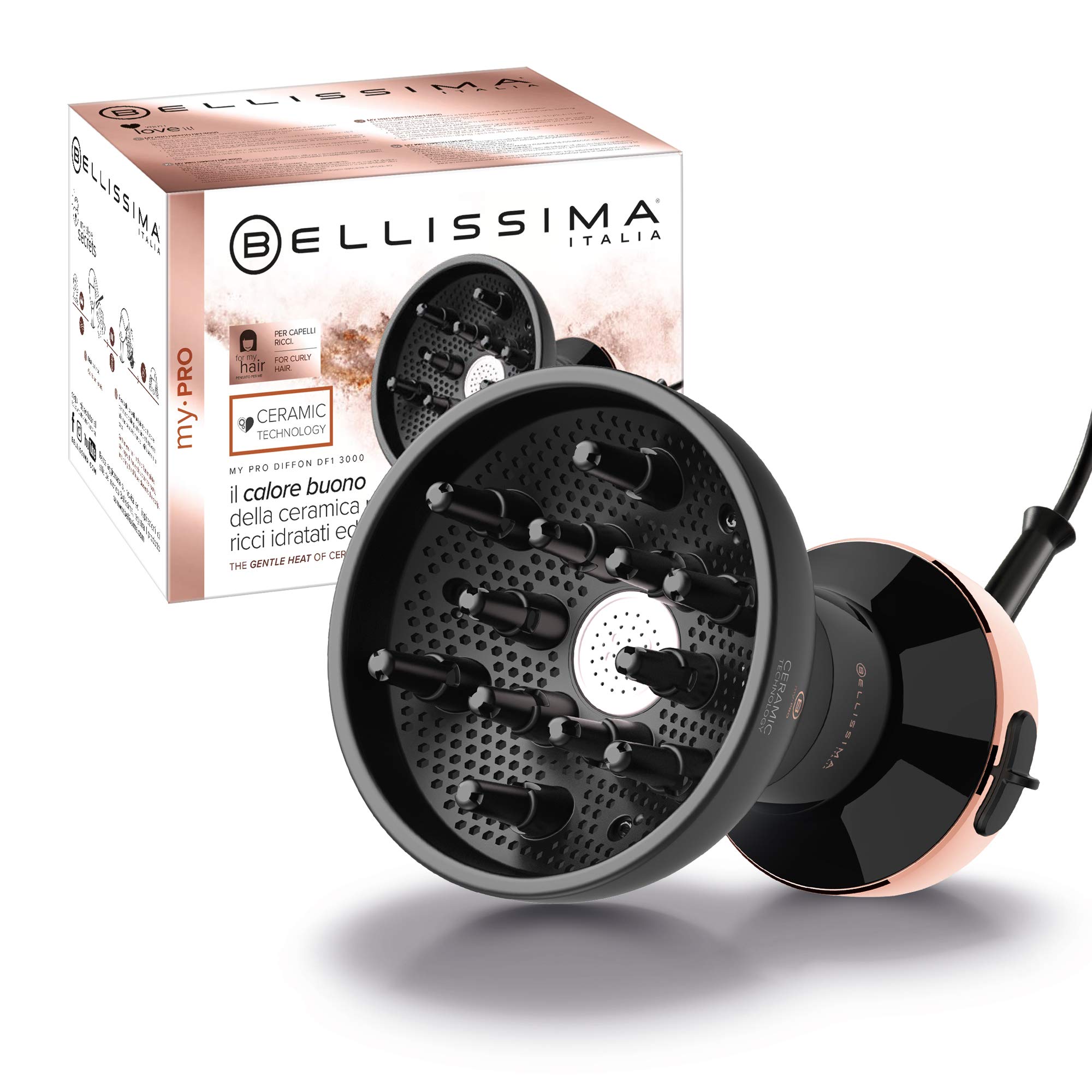 71NzMtraMuL._SY2000_.jpg BELLISSIMA My Pro Diffon Ceramic DF1 3000 – Heißluftdiffusor mit Keramiktechnologie für lockiges Haar ohne Frizz-Effekt – Bild 1