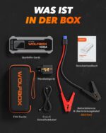 WOLFBOX 4000A Starthilfe Powerbank 88.8Wh – Autobatterie Booster mit USB-C Schnellladung für PKW, SUV, LKW – Bild 6