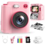 MYSTILUCK Sofortbildkamera für Kinder – 1080P HD mit Thermodruck & 32GB Speicher