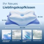 Derila Ergo Nackenkissen Memory Foam – Ergonomische Unterstützung für alle Schlafpositionen – Bild 2