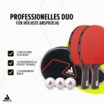 JOOLA Tischtennis Set Duo Pro – 2 Schläger, 3 Bälle & Tasche für Einsteiger bis Fortgeschrittene – Bild 2
