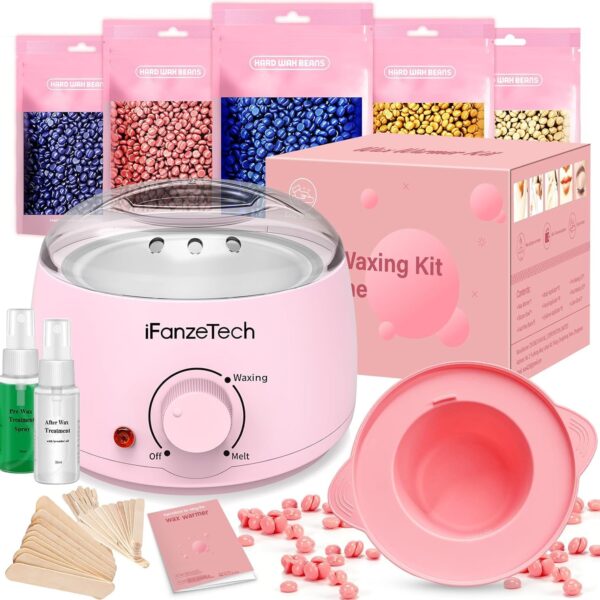 iFanzeTech Waxing Set mit Wachswärmer & 5 Wachsbeutel – Professionelle Haarentfernung für Zuhause