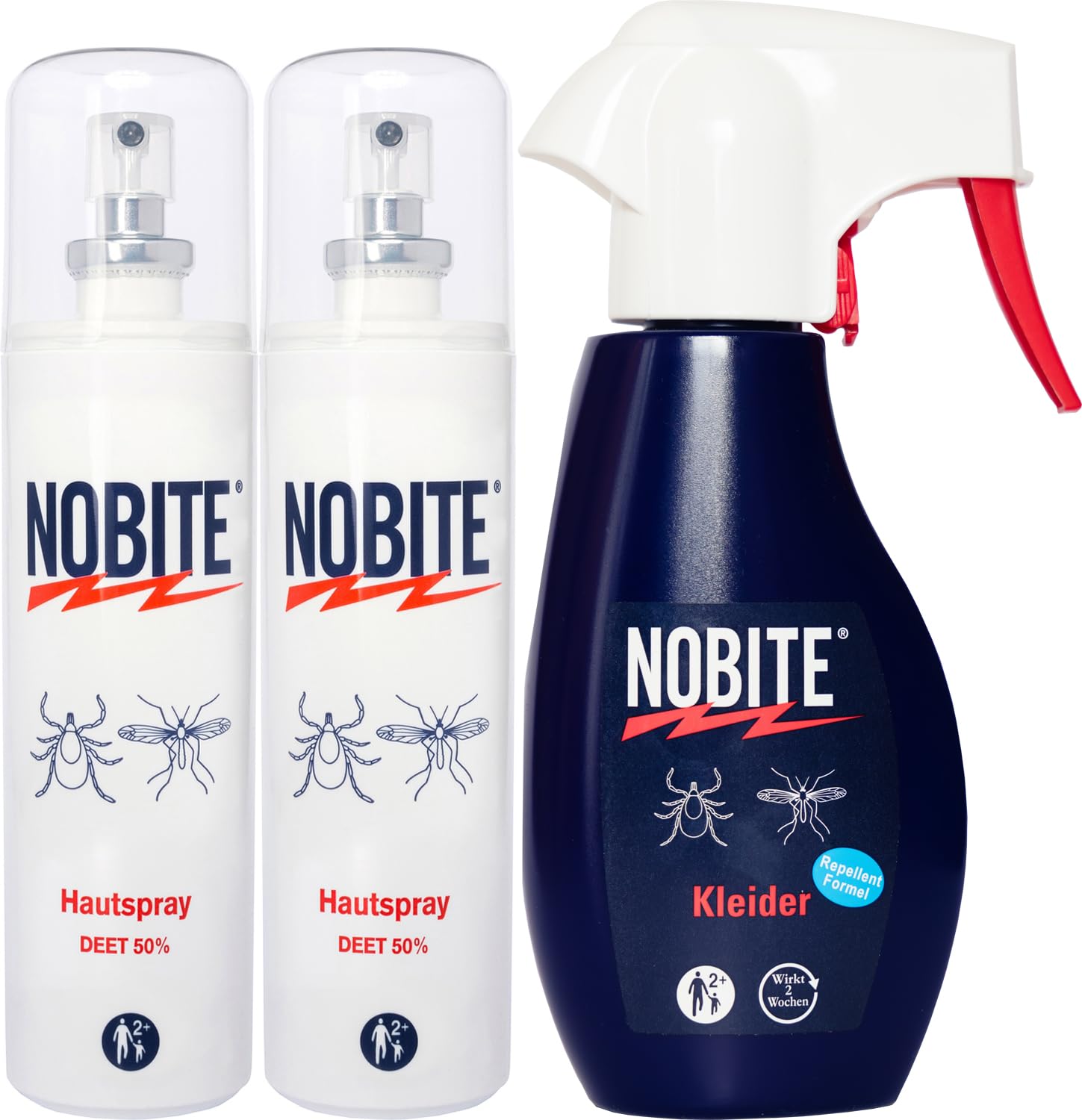 71OQeLj7GwL._SY1500_.jpg NOBITE Insektenschutz Set 3-teilig mit Kulturtasche – DEET 50% & Icaridin – Bild 1