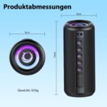 dotn Bluetooth Lautsprecher 2026 – 360° Hi-Fi Sound mit RGB Licht & IPX7 Wasserschutz – Bild 8