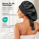 Umisleep Schlafmütze aus 22 Momme Maulbeerseide – Haarschutz für lockiges Haar – Bild 2