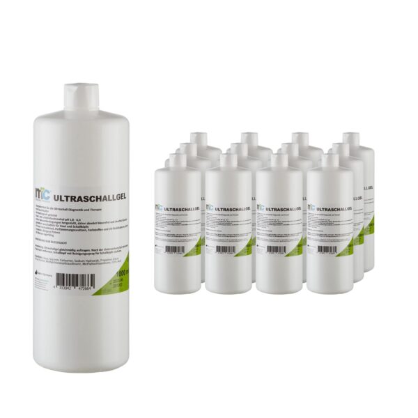 Medicalcorner24 Ultraschallgel 12 x 1 Liter – Kontaktgel für störungsfreie Diagnose