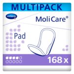 MoliCare Pad 4 Tropfen – Anatomische Inkontinenzeinlagen für diskrete Sicherheit, 6x28 Stück