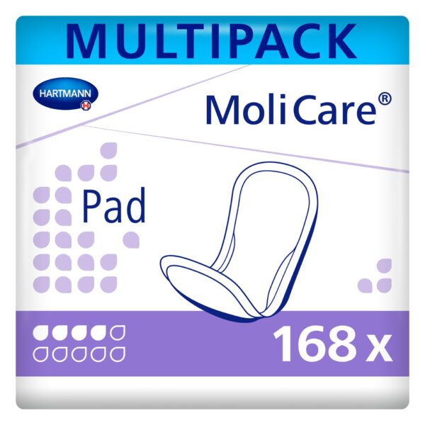 MoliCare Pad 4 Tropfen – Anatomische Inkontinenzeinlagen für diskrete Sicherheit, 6x28 Stück
