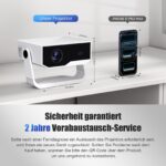 ZDK 2026 4K Mini Beamer mit Android 14 – Tragbarer Heimkino Projektor mit 270° Ständer – Bild 5