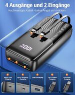 CFIAI Power Bank 40000mAh mit 22,5W PD – Schnellladegerät mit 3 Anschlüssen für iPhone & Android – Bild 2