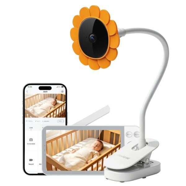 CZEview Babyphone mit 5,5" Monitor & App – Nachtsicht & 2-Wege-Audio für Eltern
