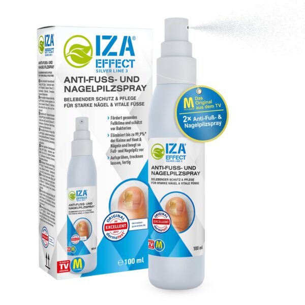 IZA Effect Fussraum-Pflegespray 2x100ml – Tägliche Fusshygiene & Nagelpflege