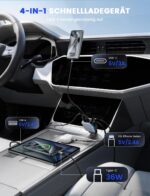Lamicall 4-in-1 KFZ-Ladegerät 75W – 36-45W Schnellladung mit einziehbarem USB-C-Kabel – Bild 4