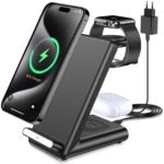 YLLZI 3-in-1 kabelloses Ladegerät – Induktive Ladestation für iPhone, Apple Watch & AirPods