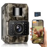 MAXDONE Wildkamera 4K 64MP mit WLAN & Bluetooth – Nachtsicht Bewegungsmelder für Wildtierbeobachtung
