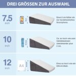 Exsnugy Keilkissen 19cm – Memory Schaum Stützkissen gegen Reflux & Schnarchen – Bild 2