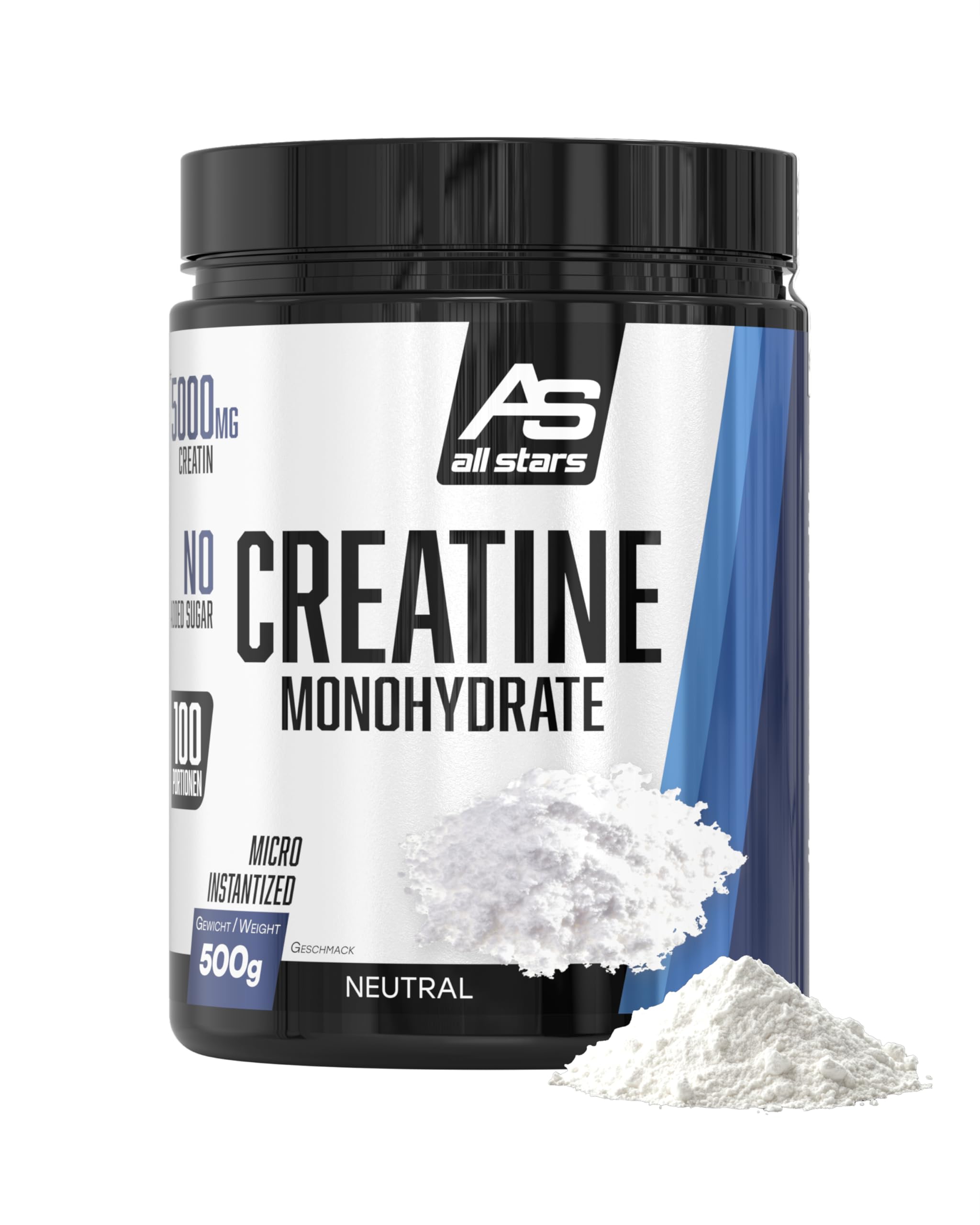 71PE-34EiL._SY2560_.jpg All Stars Creatin Monohydrat Pulver 500g – 5000mg pro Portion für Kraftsport – Bild 1