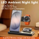 Aimtel 3-in-1 Wireless Ladestation für Samsung – Faltbar mit LED-Nachtlicht & Überhitzungsschutz – Bild 6