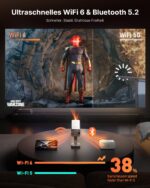 VOPLLS Smart Mini Beamer 4K – 30000 Lumen Projektor mit Netflix & WiFi6 für Heimkino & Outdoor – Bild 7