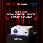 Aurzen EAZZE D1 Smart Beamer 4K – Full HD Projektor mit Netflix & Dolby Audio – Bild 2