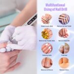 Denabuty Nagelfräser Kabellos 35000 u/min – Professionelles Nail Drill Set mit 13 Aufsätzen – Bild 8