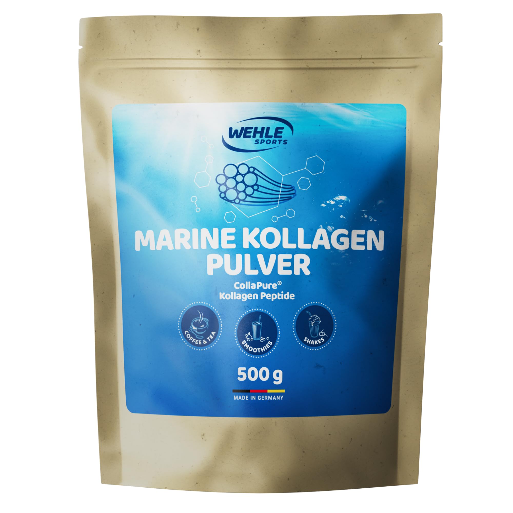 71POAOZuTAL._SY2000_.jpg Marine Kollagen Pulver 500g mit CollaPure® – Fisch Kollagen Hydrolysat für Haut & Gelenke – Bild 1