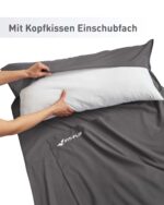 Fit-Flip Hüttenschlafsack Ultraleicht – 325g Baumwoll-Innenschlafsack für Reisen – Bild 4