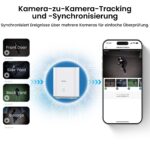 aosu Solar Überwachungskamera 4er Set mit aosuBase – 360° PTZ, 2K, Auto-Tracking, Farb-Nachtsicht – Bild 4