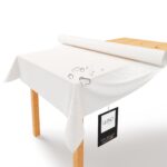 LILENO HOME Tischdeckenrolle 1,10 x 25 m Weiss – Vlies Tischdecke abwaschbar