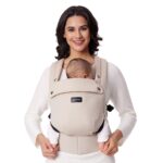 Momcozy Babytrage 100% Baumwolle ab Geburt – Ergonomische M-Position, 3,2–20 kg