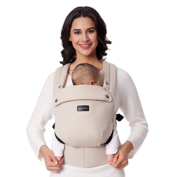 Momcozy Babytrage 100% Baumwolle ab Geburt – Ergonomische M-Position, 3,2–20 kg