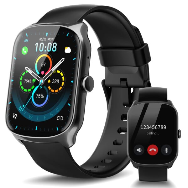 STECEi Smartwatch mit 1,95'' HD Curved-Display, 112 Sportmodi & Bluetooth-Anrufe – Fitnessuhr für Herren & Damen