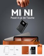 INIU 10000mAh Powerbank mit 45W Schnellladen – Kompakte Externe Batterie für Smartphones – Bild 3