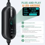 AIMILER Wallbox 11kW mit App – Mobile Ladestation 400V Typ 2 für E-Autos – Bild 3