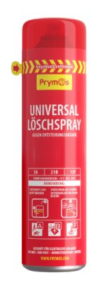 Prymos Feuerlöscher Spray 625ml – Universal Löschspray für Haushalt & Küche (5A/21B/15F)