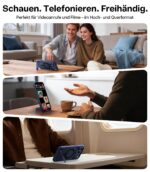 TORRAS Ostand L1 iPhone 17 Pro Hülle mit MagSafe & Titan-Ständer – Militärschutz Matt Blau – Bild 6