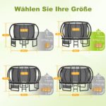 Devoko Gartentrampolin mit Sicherheitsnetz & GS-Zertifikat – Kindertrampolin für sicheren Sprungspass – Bild 8