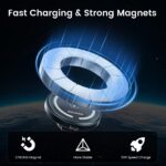 OHLPRO Magsafe Autohalterung mit 15W Schnellladung – Magnetische Handyhalterung für iPhone – Bild 5