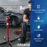 Arebos Getriebeheber 500 kg – Hydraulischer Motorheber mit Fusspedalsteuerung – Bild 3