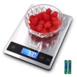 Drcowu Digitale Küchenwaage 15 kg – Profi-Lebensmittelwaage mit Edelstahl & Tara-Funktion