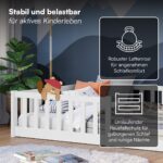 Bellabino Vere Bodenbett 120x200 cm – Montessori Kinderbett mit Rausfallschutz & Lattenrost – Bild 5