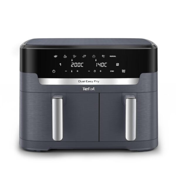 Tefal Dual Easy Fry XXL 11L Doppelkammer-Heissluftfritteuse – 2 Schubladen, 7 Programme, Extra-Crisp